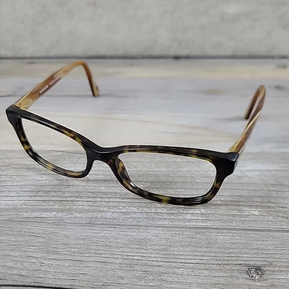 Coach Libby 6047 5204 Dark Tortoise Light Brown Horn 51-16-135 Eyeglasses Frames